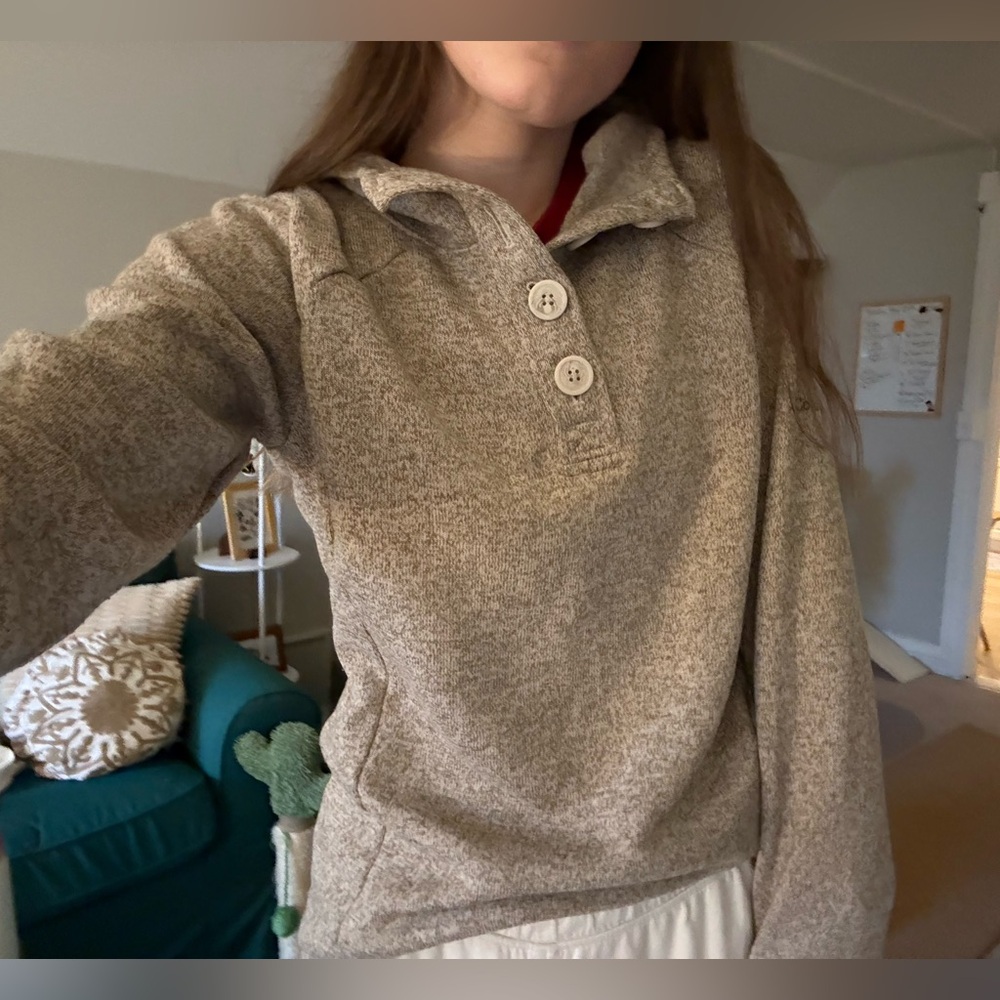 Columbia Brown Hooded Pullover Sweater